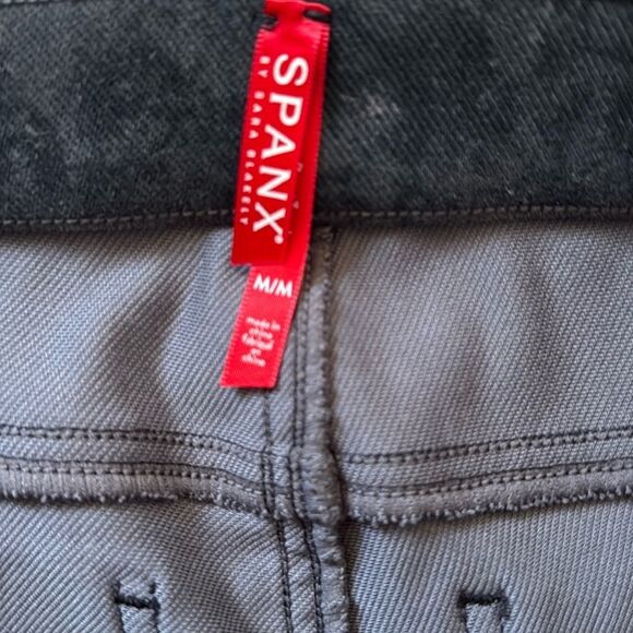 Spanx By Sara Blakely Gray Marble High Rise Jean-Ish Leggings Size Medium - Picture 5 of 7